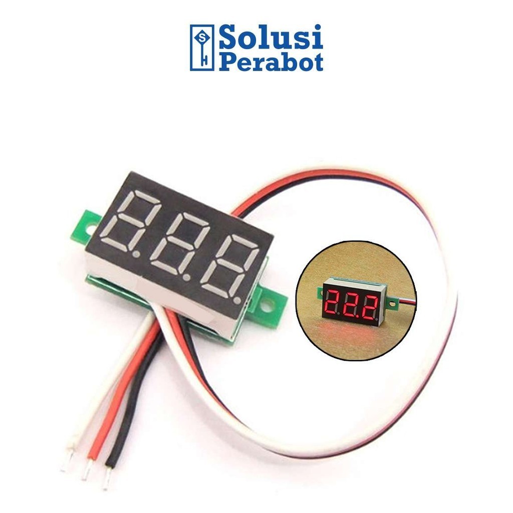 Jual Digital Voltmeter DC 0-100V Mini 0.28 inch SP / Volt Meter ...