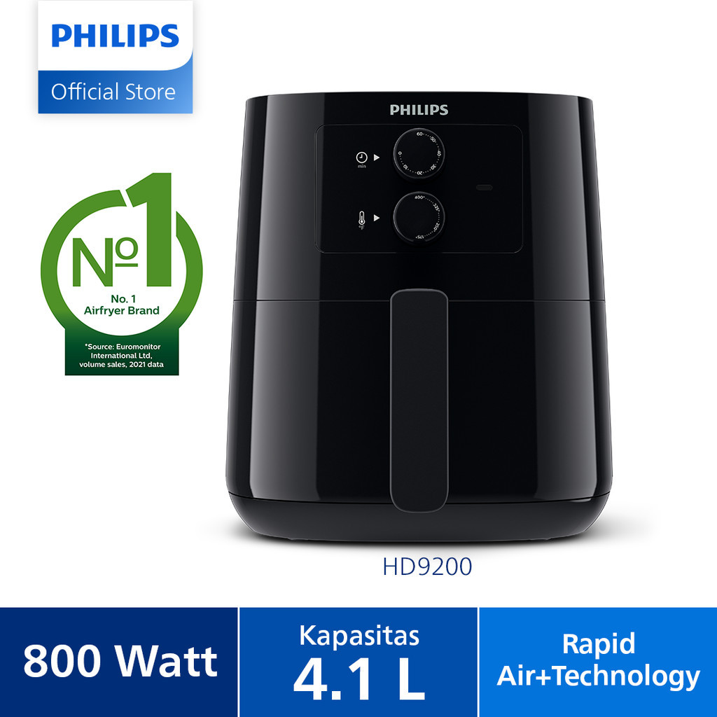 Jual Philips Airfryer Terbaik Low watt 800 watt HD9200/91 Analog