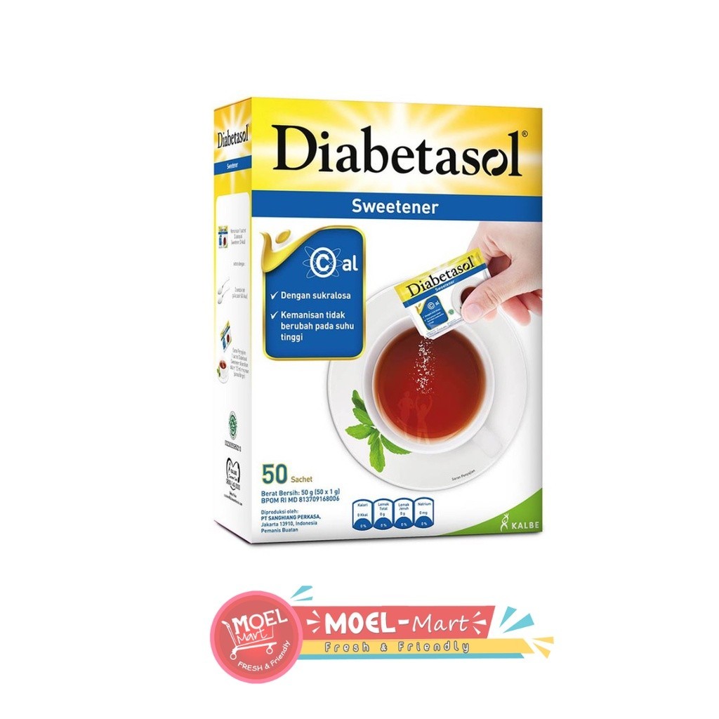 Jual DIABETASOL Zero Cal Sweetener 50 Sachet | Shopee Indonesia