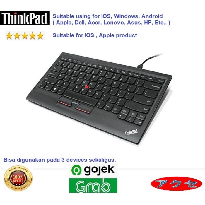 Jual Lenovo ThinkPad USB wired compact keyboard with Trackpoint ...