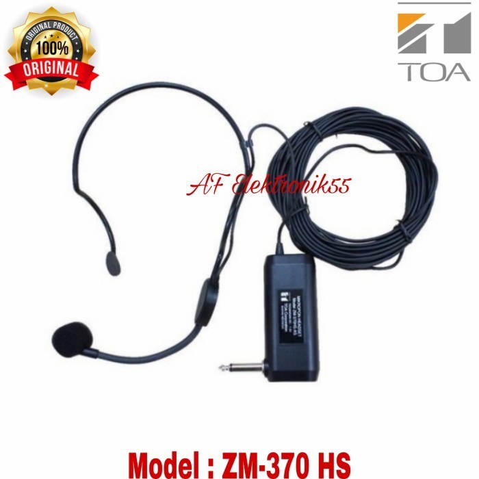 Jual Toa Zm 370Hs As Mic Headset Original Mik Microphone Mikrofon 370