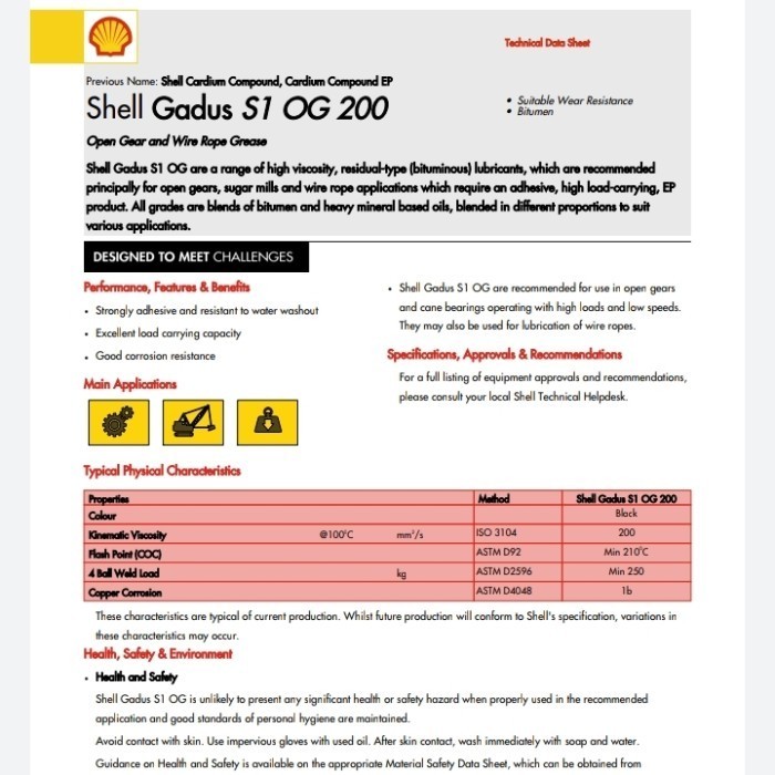 Jual SHELL GADUS S1 OG 200 (SHELL CARDIUM COMPOUND) WIRE ROPE GEAR ...