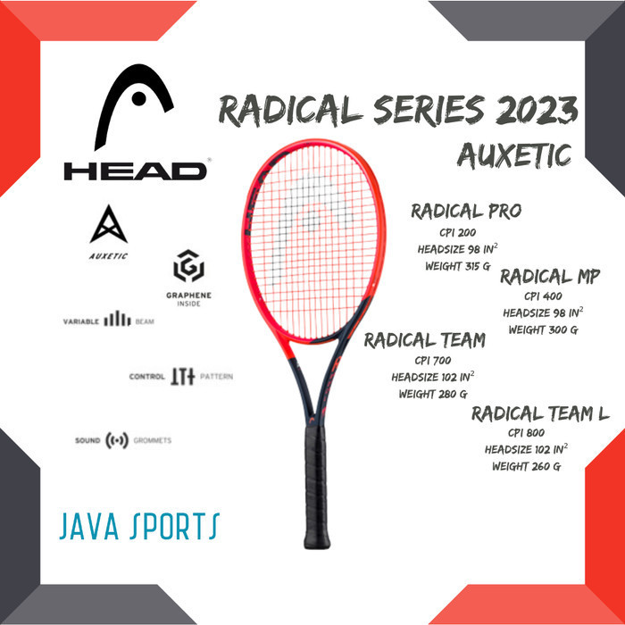 Jual Raket Tenis Head Radical Auxetic Pro Mp Team L 2023 Original ...