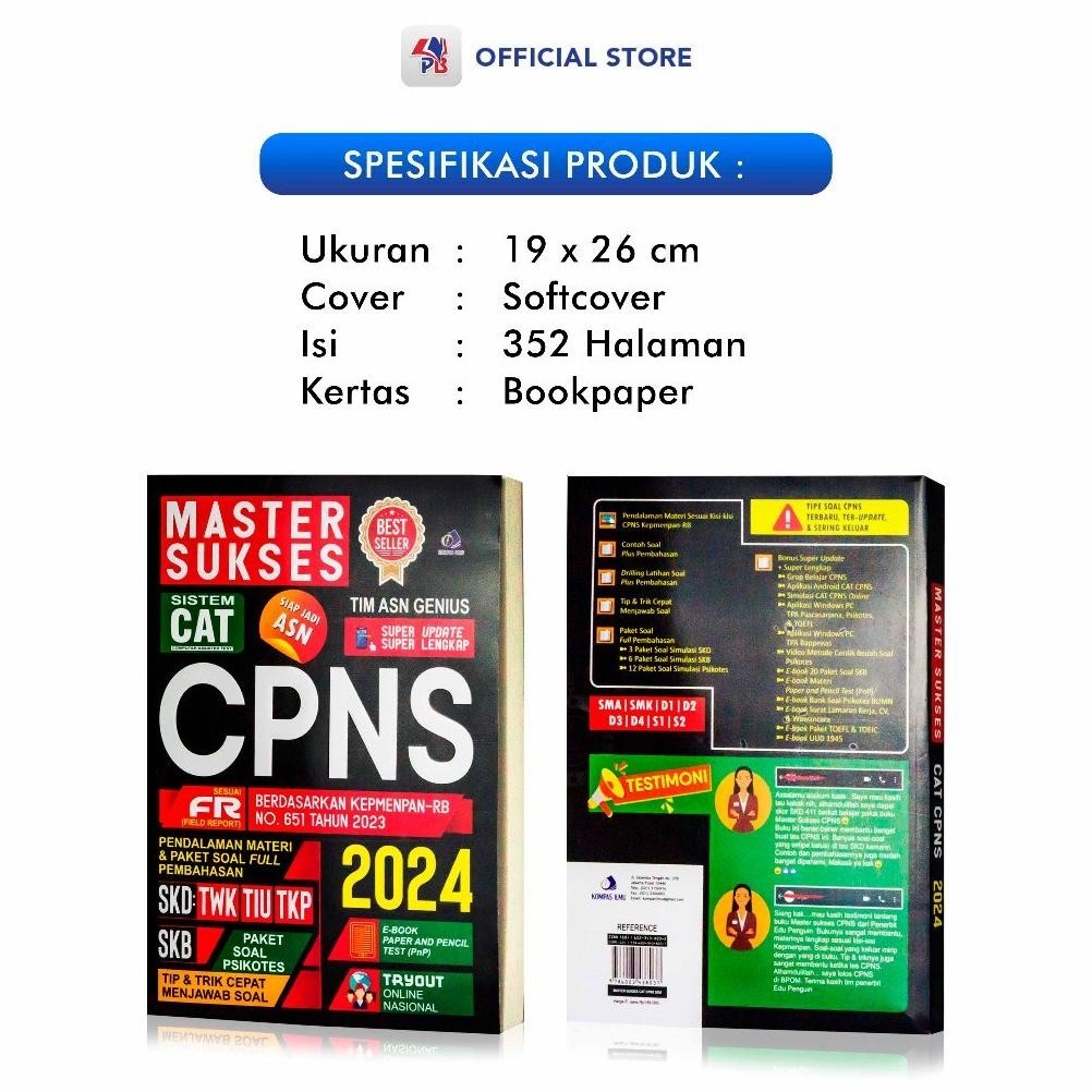 Jual Gh Buku Cpns Dan Pppk Master Sukses Cpns Sistem Cat Berdasarkan Kepmenpan Rb