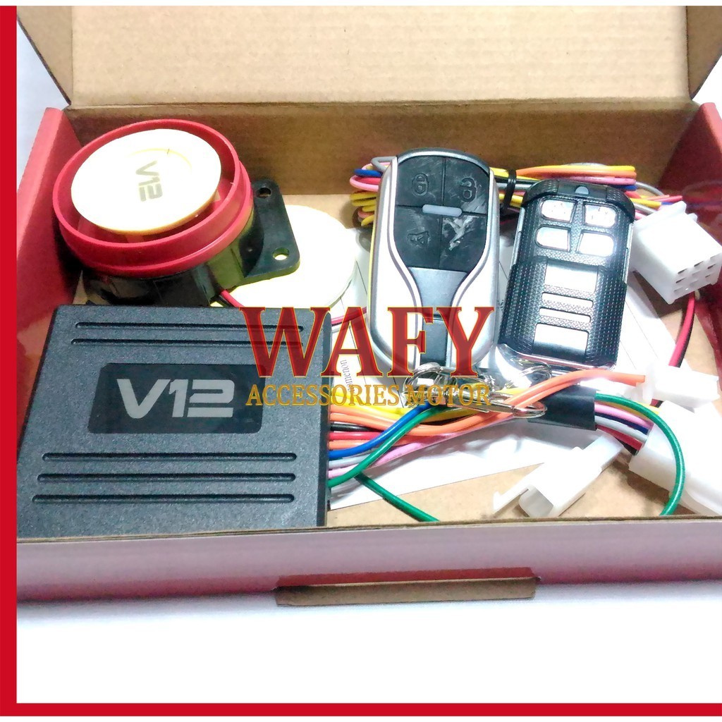 Jual Alarm Motor Remot V12 Alarm Anti Maling Motor Pengaman Motor ...