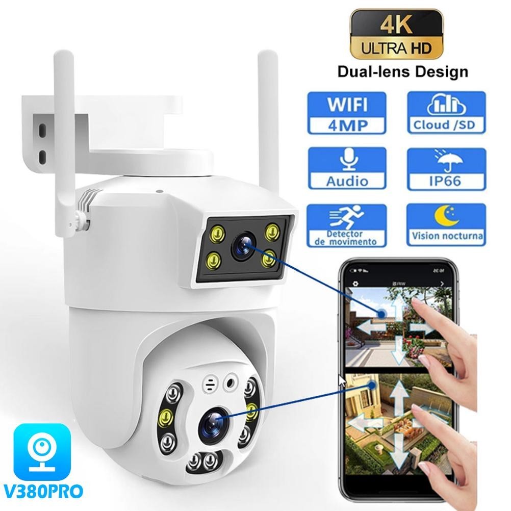Jual V380 IP Camera CCTV 8MP Dual Lens 10X Zoom Outdoor Kamera Wifi ...