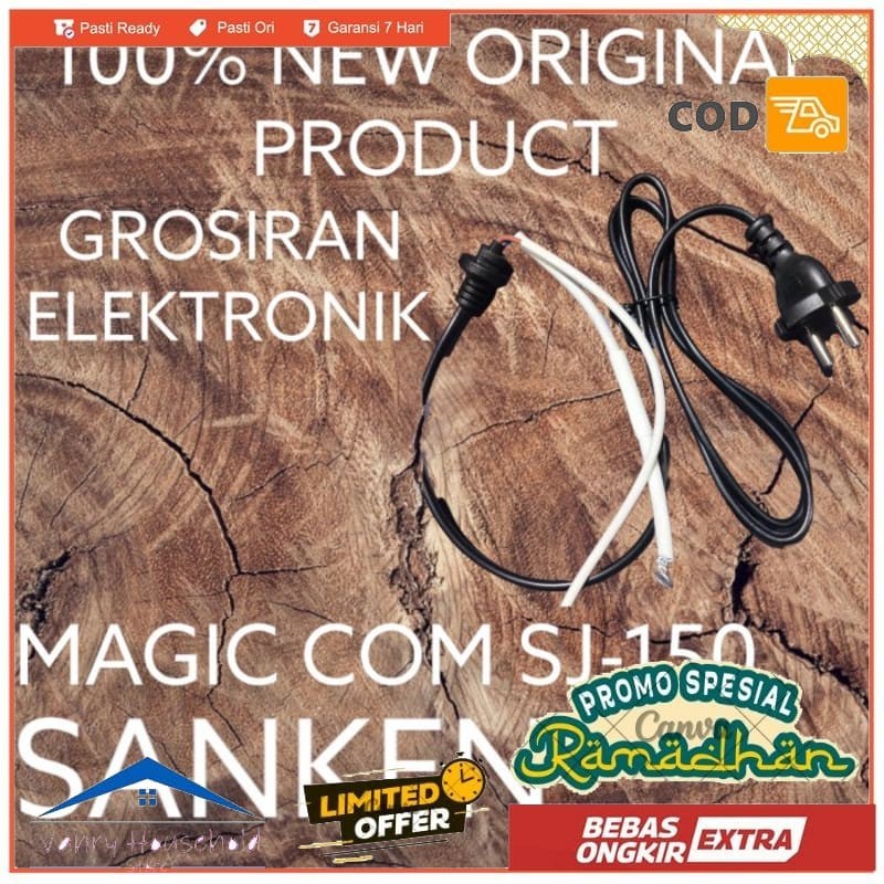 Jual Kabel Power Listrik Magic Com Sanken Sj150b Sj 150 B Original