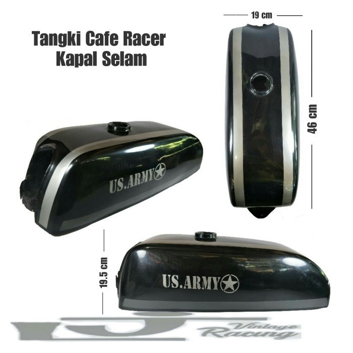 Jual Tangki Custom Cafe Racer Model Kapal Selam Barang Langka | Shopee ...