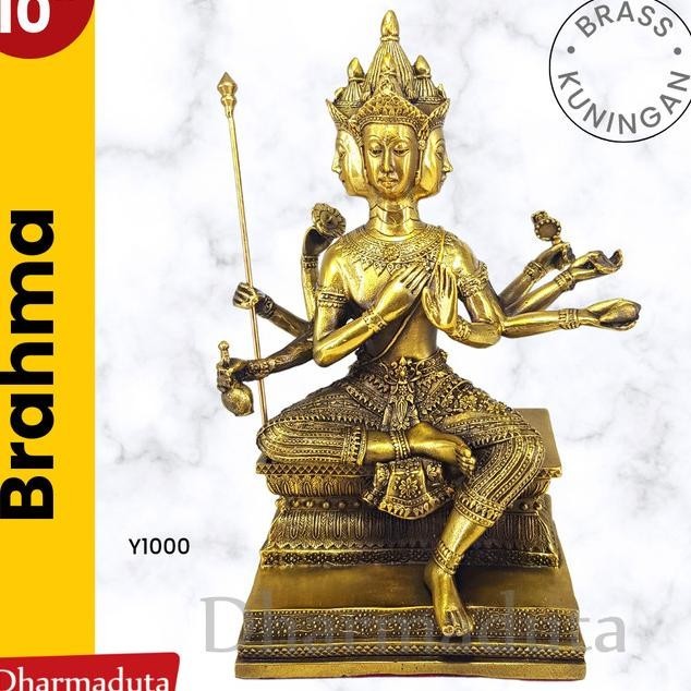 Jual Dewa Brahma Se Mien Fo 10in Kuningan Patung Rupang Arca Buddha