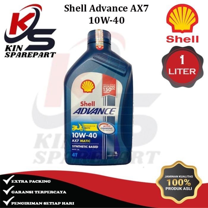 Jual Shell Advance Ax7 10W40 1L/Oli Mesin Motor Manual & Sport/100 ...