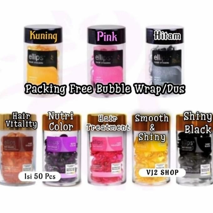 Jual Ellips Hair Vitamin Rambut Elips Kemasan Botol Isi 50 Kapsul ...