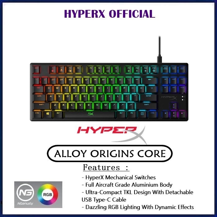 Jual Hyperx Alloy Origins Core Rgb Tkl Mechanical Gaming Keyboard ...