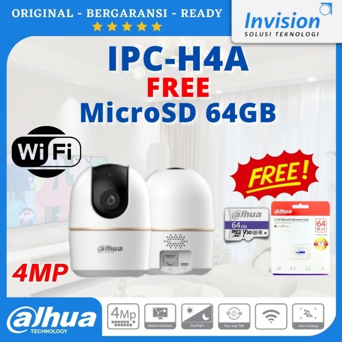 Jual Dahua Hero A1 H4A 4Mp Indoor Wifi Rotate Ip Camera Wireless Cctv ...