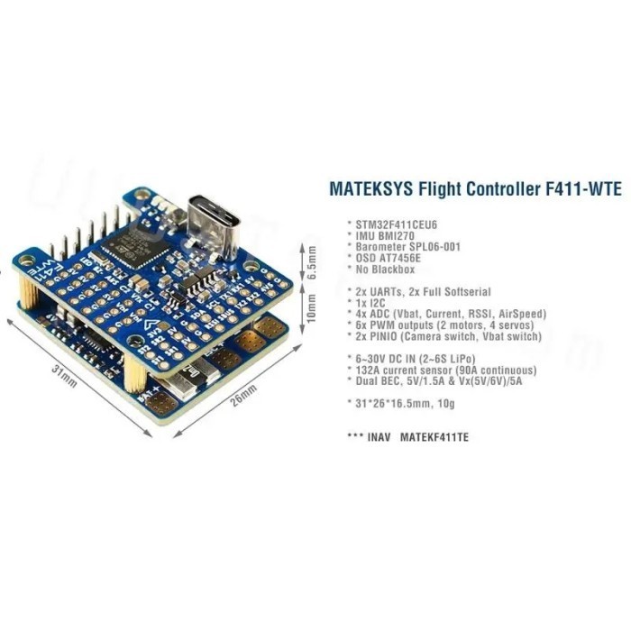 Jual Matek F411 WTE Fixed Wing Flight Controller | Shopee Indonesia