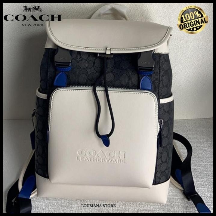Jual Tas Ransel League Flap Backpack In Signature Jacquard White ...