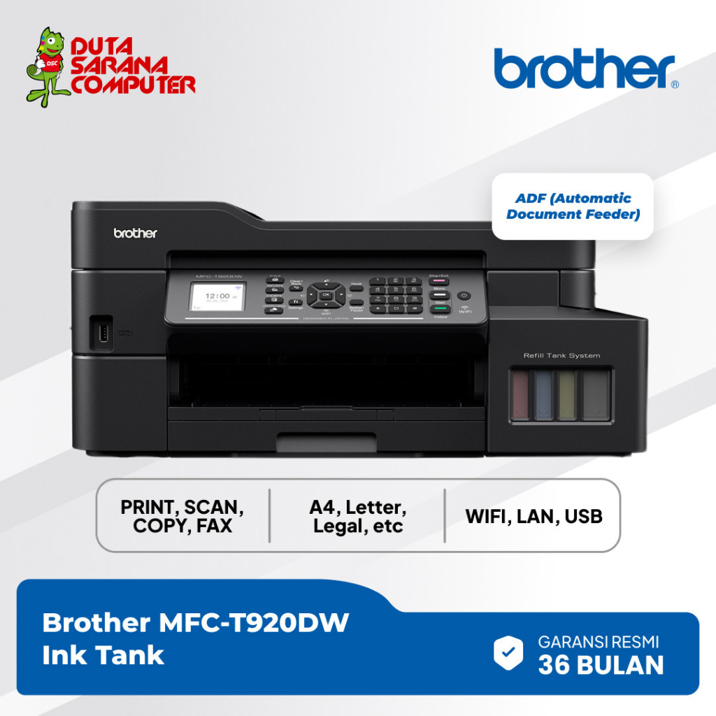 Jual Printer Brother DCP-T920DW T-920DW Print Scan Copy FAX Duplex WiFi ...