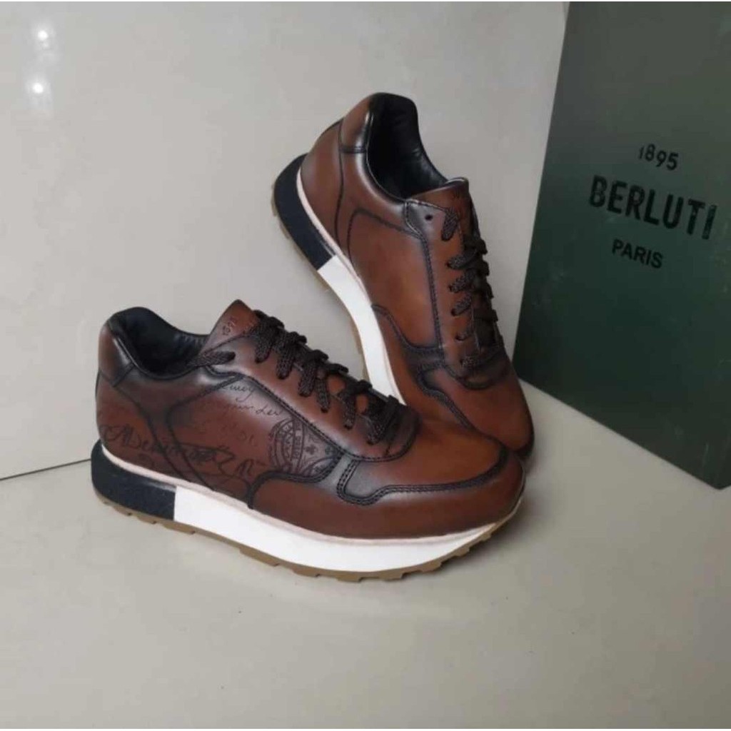 Jual SEPATU SNEAKERS COWOK PRIA COKLAT MOTIF KEREN KEKINIAN MASA KINI ...