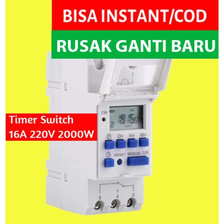 Jual Power Timer Programmable Time Switch Relay 16A 220V 2000W - THC15A ...