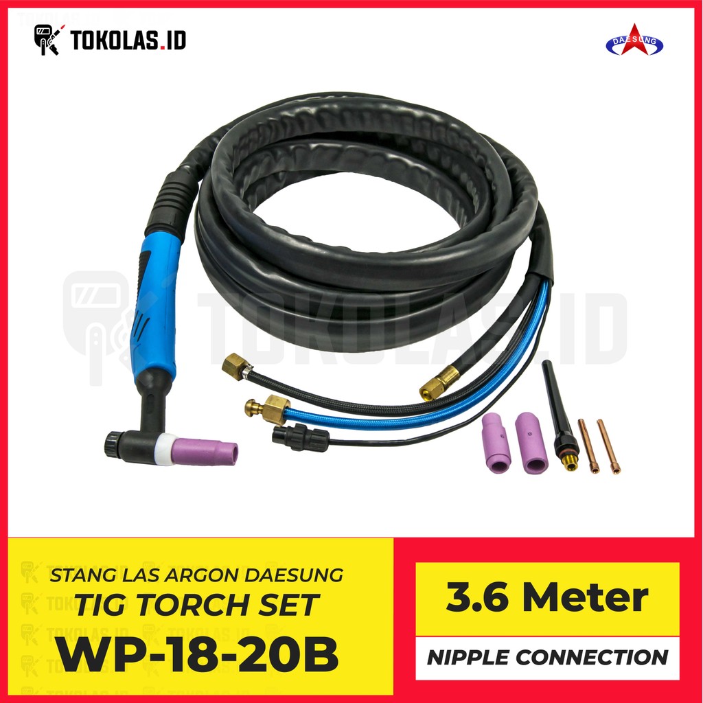 Jual Daesung Stang Las TIG Welding Torch Argon WP18 Nipple WP 18 Water