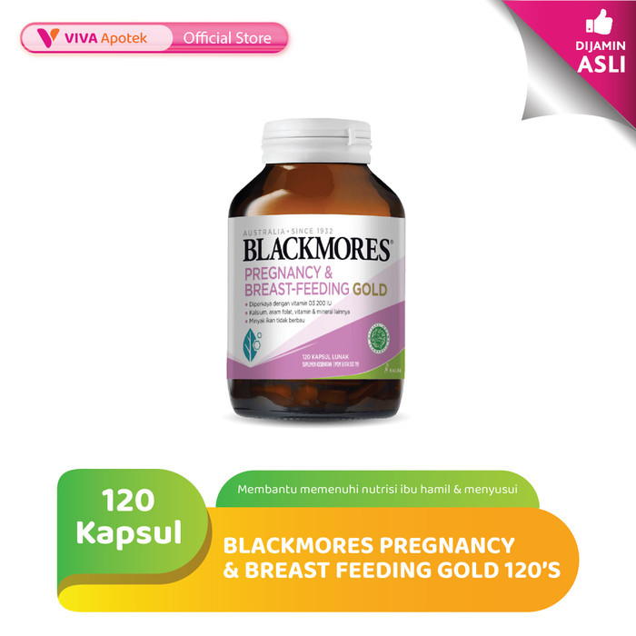 Jual Blackmores Pregnancy & Breast - Feeding Gold Caps Botol 120`S ...