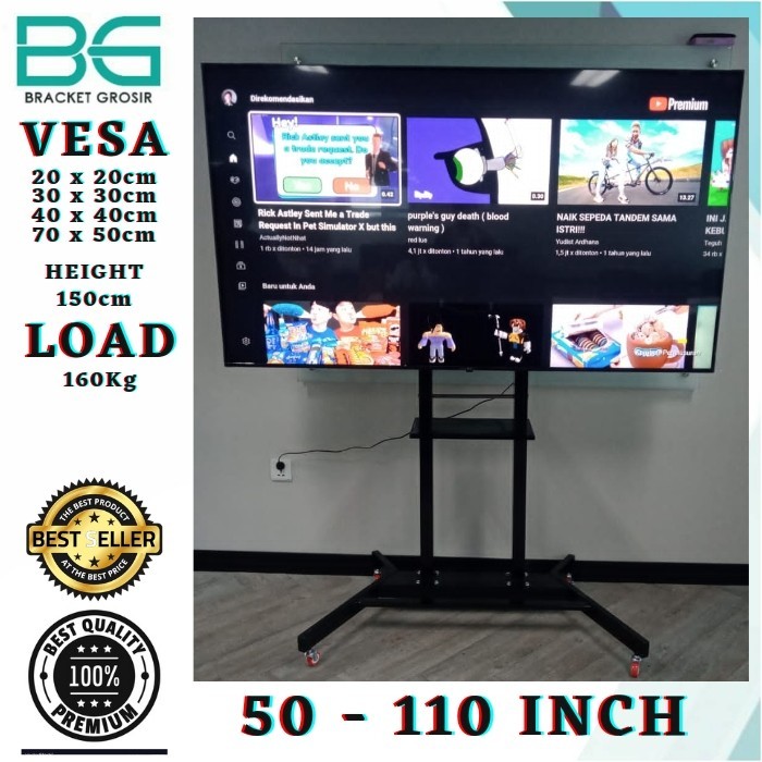 Jual Ready!!! Bracket braket standing tv For Large Screen 50 55 60 65 ...