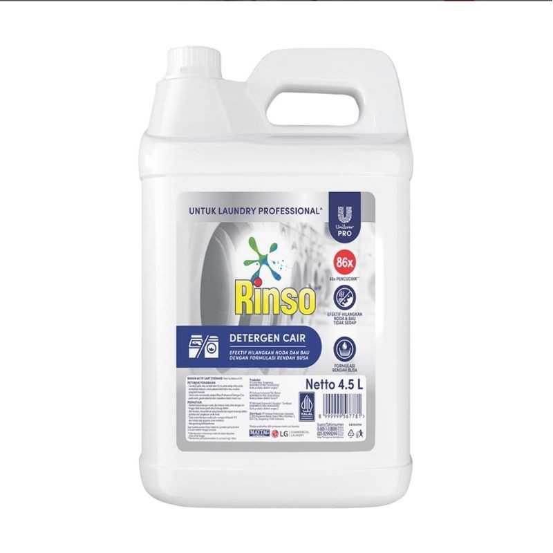 Jual Rinso Matic Profissional Deterjen cair 4,5 Liter Jerigen | Shopee ...