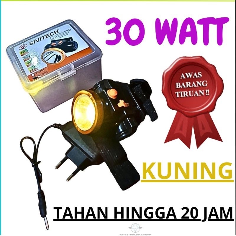 Jual Senter Kepala 30W Kuning SIVITECH | Shopee Indonesia
