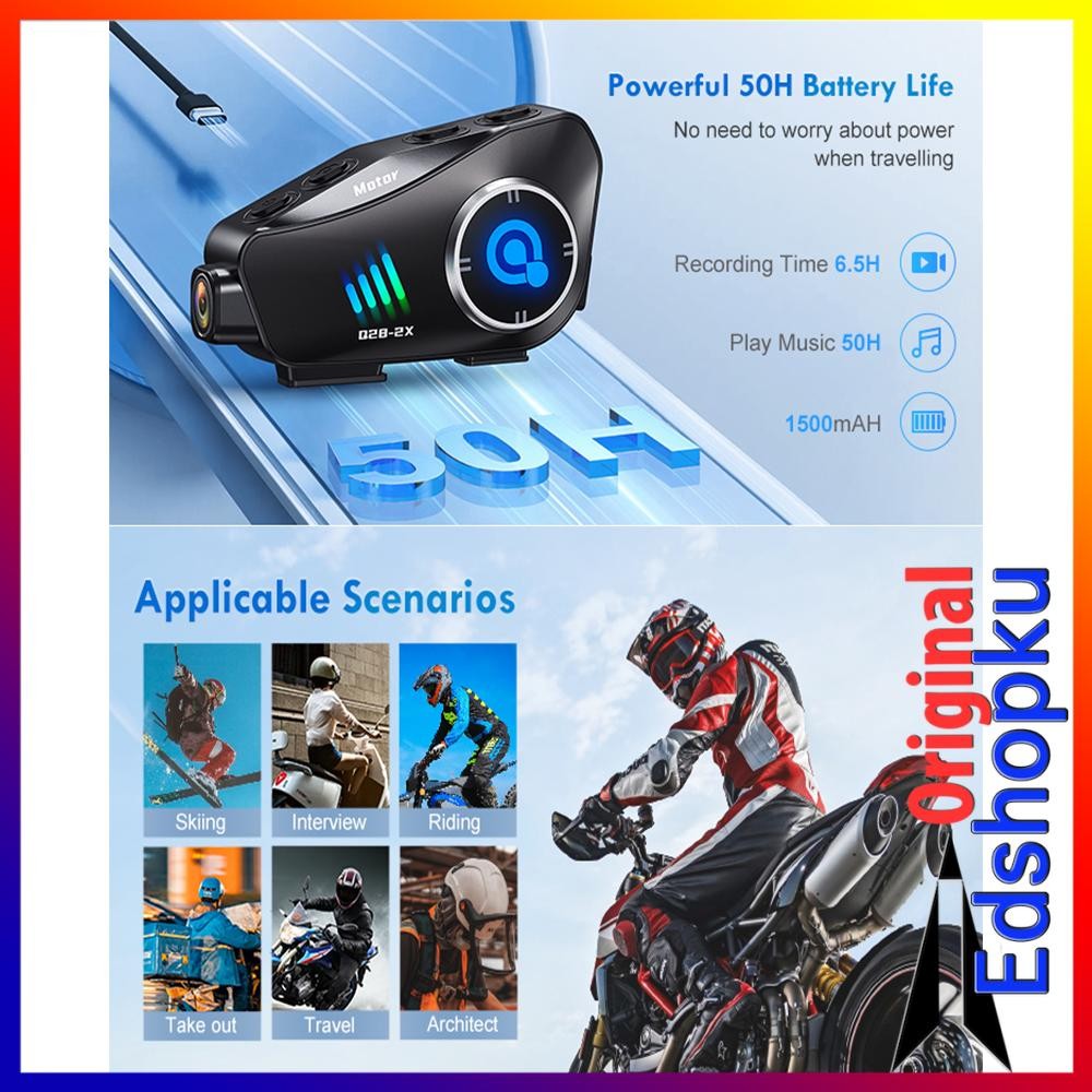 Jual Alat Intercom Helm helmet Motor Bluetooth Headset 2 Riders Camera ...
