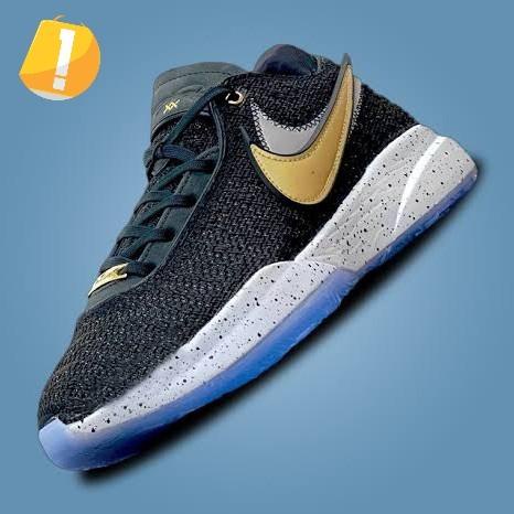 black white and gold basketball shoes
