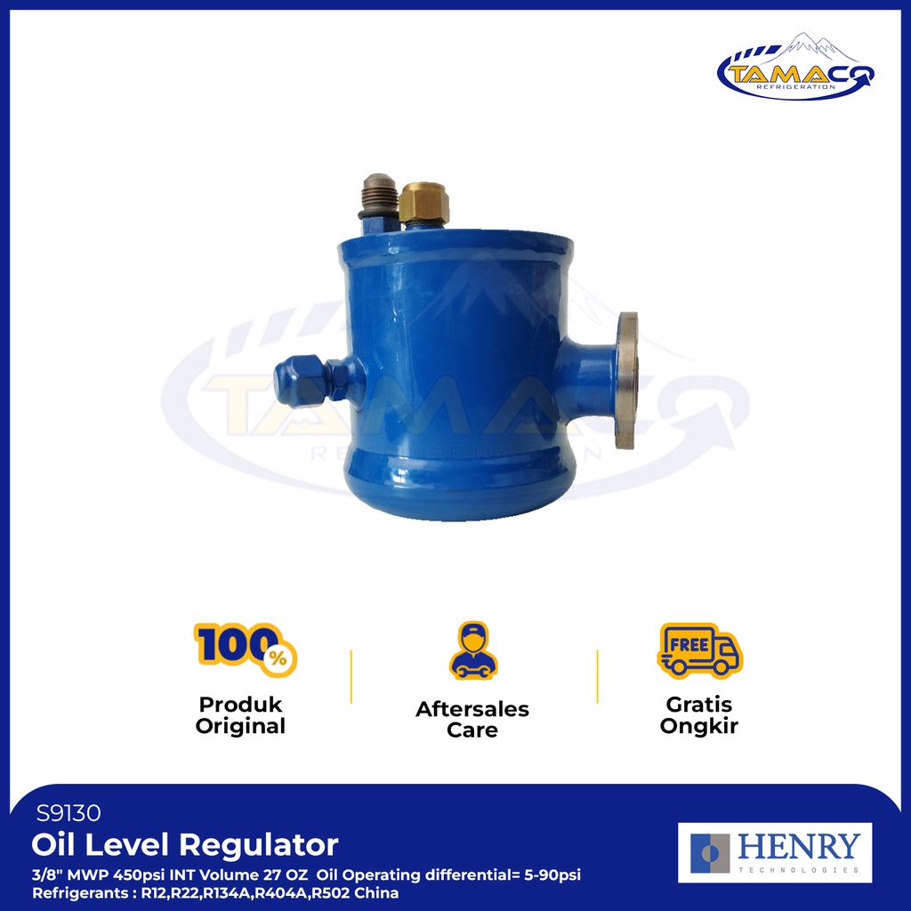 Jual S9130 Oil Level Regulator 3/8" MWP 450psi INT Volume 27 OZ Oil Operating differential= 5