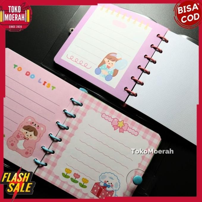 Jual hanya disini] BUKU BINDER SENMU MOMO NOTEBOOK BINDER 6 LUBANG CUTE ...