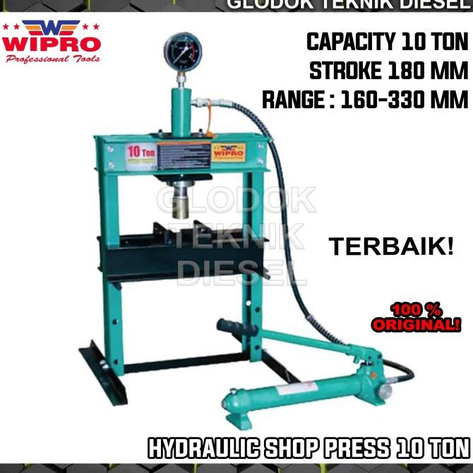 Jual Mesin Produksi!! WIPRO Hydraulic Shop Press 10 Ton Mesin Alat ...