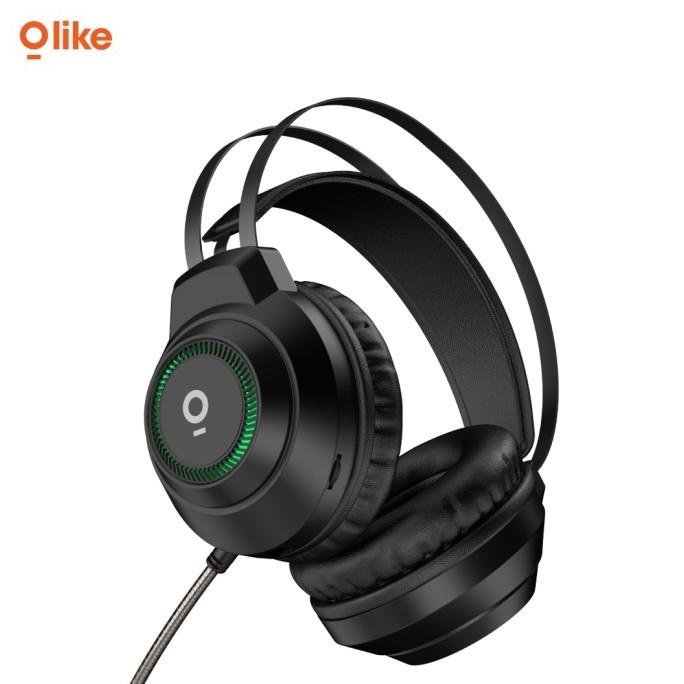 Jual OLIKE HEADPHONE GAMING WIRED MICROPHONE HEADSET STEREO RGB GH1 NEW ...