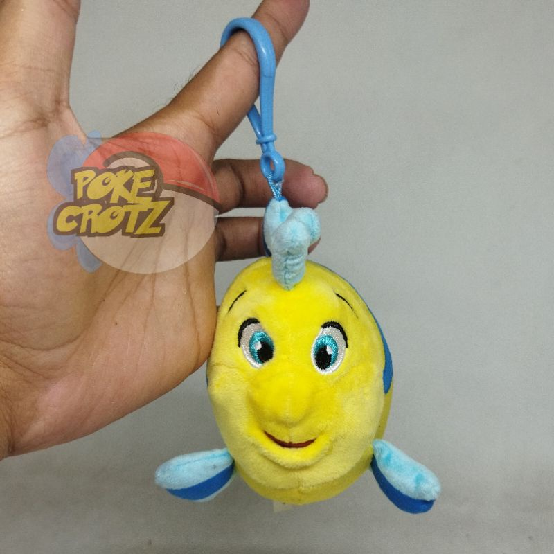 Jual Boneka flounder teman ariel keychain gantungan kunci the little