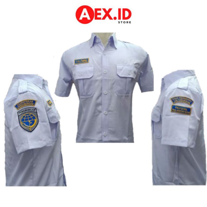 Jual Ready Aexid Seragam Pdh Kemeja Pdh Asn Kementerian Dan Dinas Perhubungan Putih Pakaian