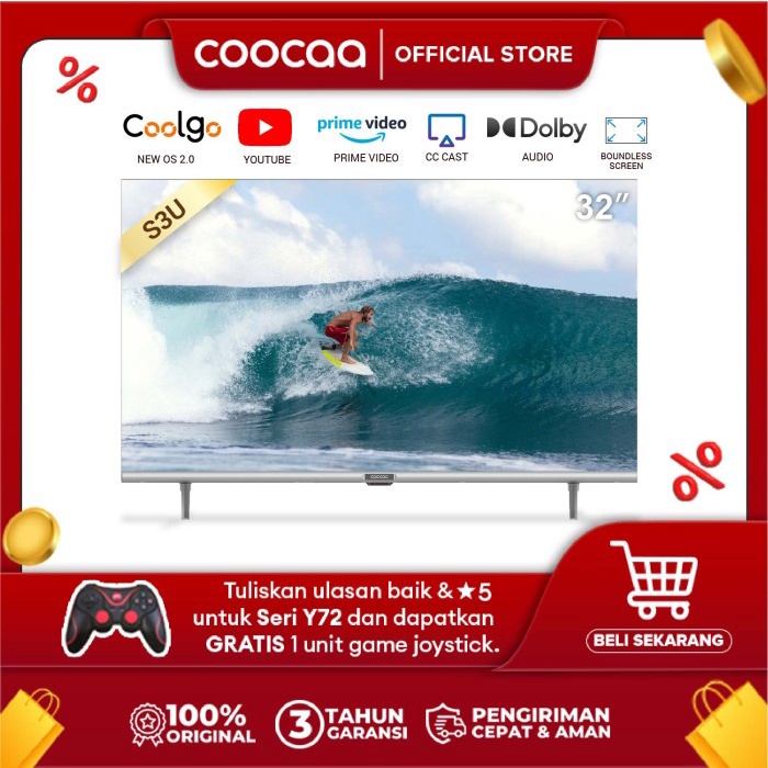 Jual Coocaa 32 Inch Digital Smart Tv Model Coocaa 32s3u Shopee