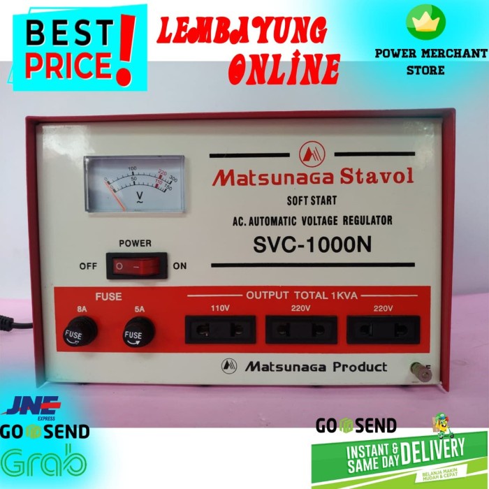 Jual MATSUNAGA Stabilizer 1000 Watt / Stavol SVC1000N Shopee Indonesia