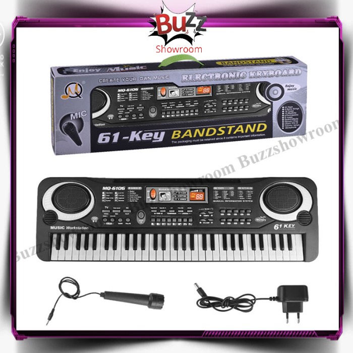 Jual Electronic Keyboard 61 Keys Mainan Anak Edukasi Piano Mic Key