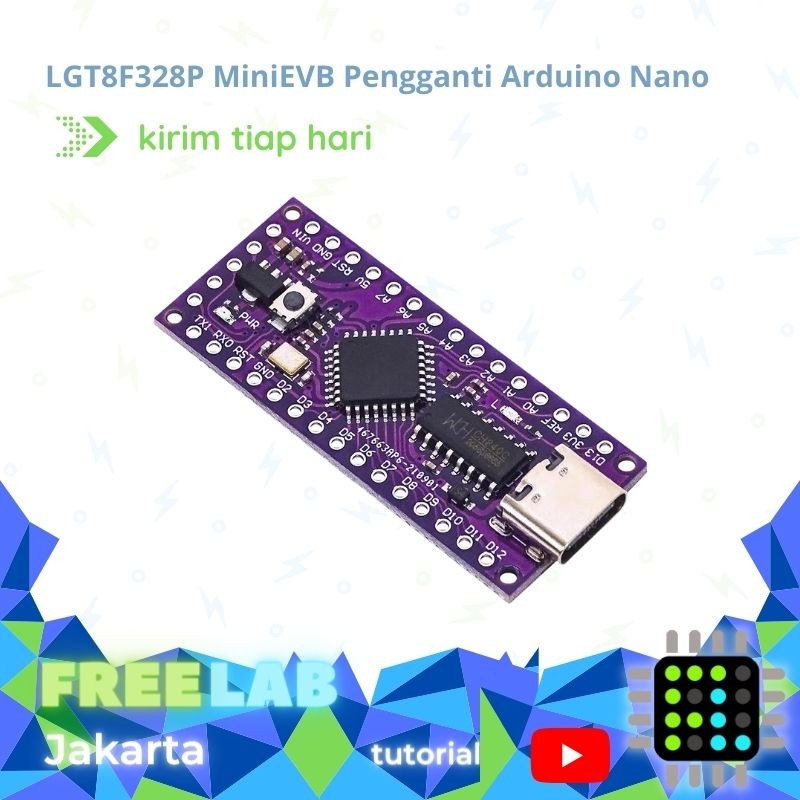 Jual LGT8F328P MiniEVB TYPE-C pengganti Arduinօ Nano V3.0 LGT8F328P ...