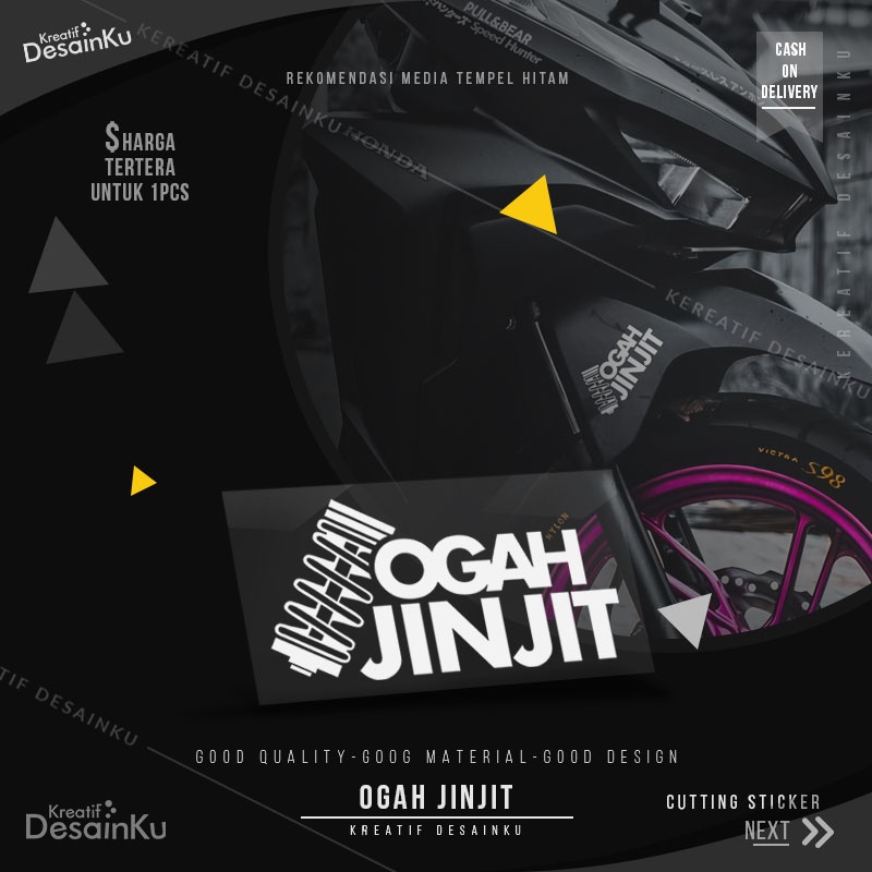 Jual Cutting Stiker Ogah Jinjit Variasi Motor Mobil Sticker Veriasi ...