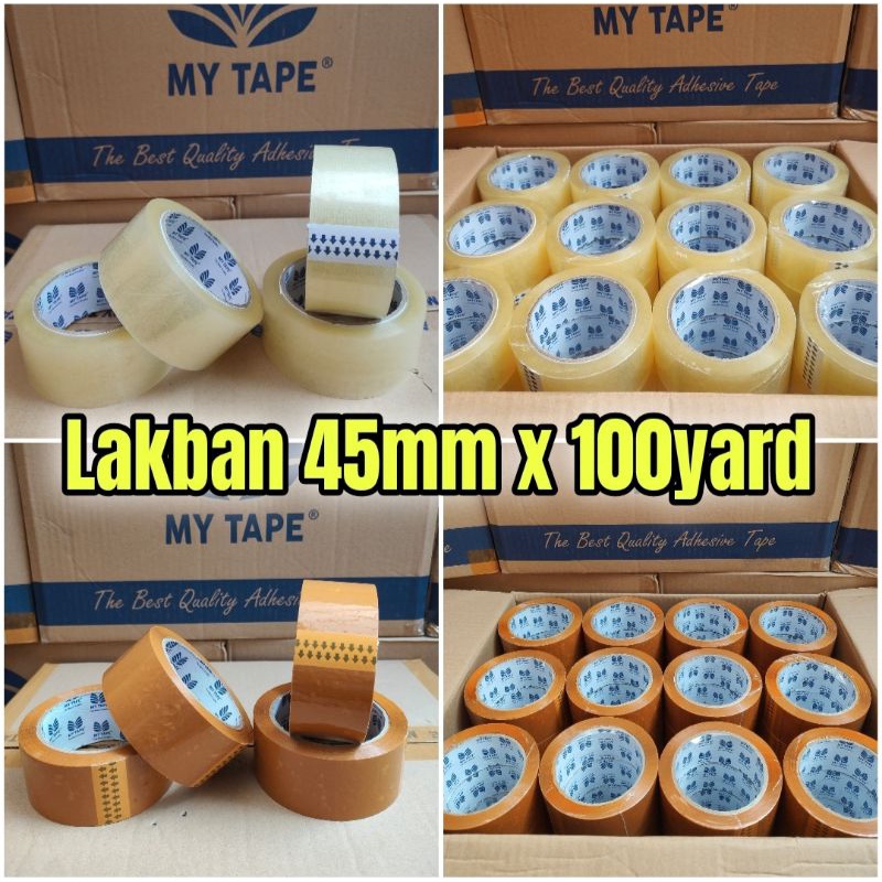 Jual Promo Lakban Bening Coklat 45mm X 100 Yard 1 Dus My Tape