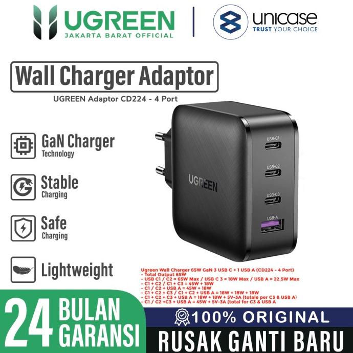 Jual Wall Charger Kepala Adaptor Ugreen Usb Type C W Gan Fast Charging Shopee Indonesia