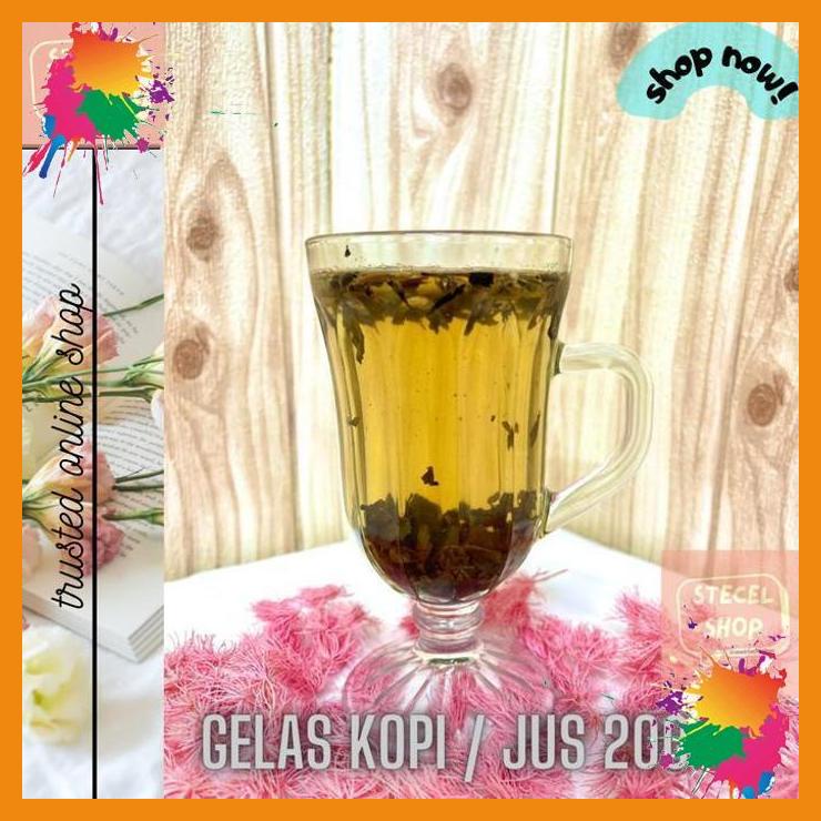 Jual Gelas Kopi 200 Ml Gelas Dengan Kaki Gelas Jus Gelas Teh Icc Stel Shopee Indonesia 2321