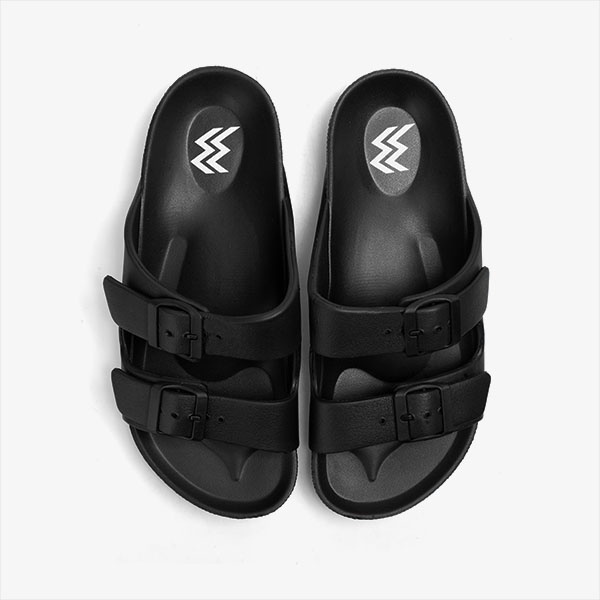 Jual Geoff Max Rayn Black Sandals Slipper Sandal Selop Sandal Slide Sanda Pria Wanita