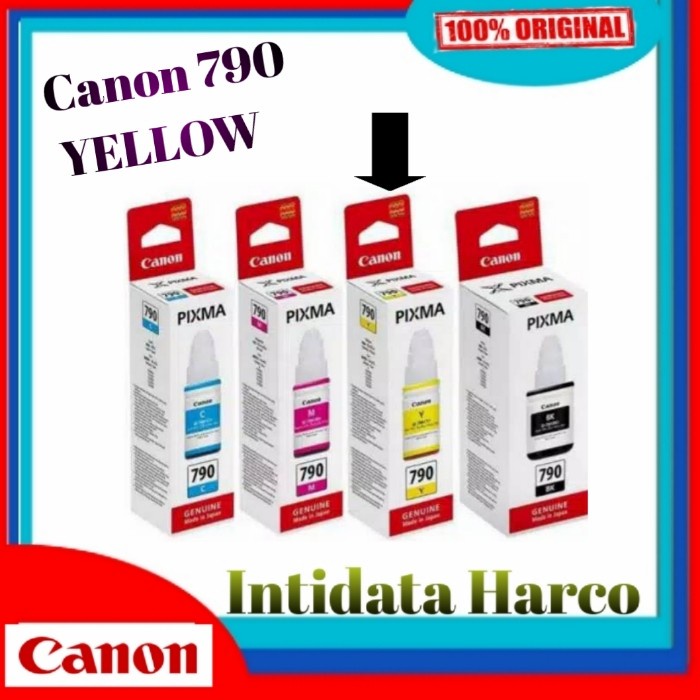 Jual TINTA BOTOL CANON GI 790 BK C Y M / COLOR ORIGINAL 100 Shopee