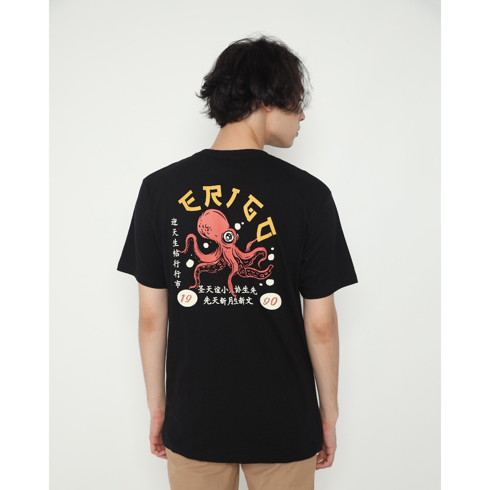 Jual Erigo TShirt Squid Black Unisex Shopee Indonesia