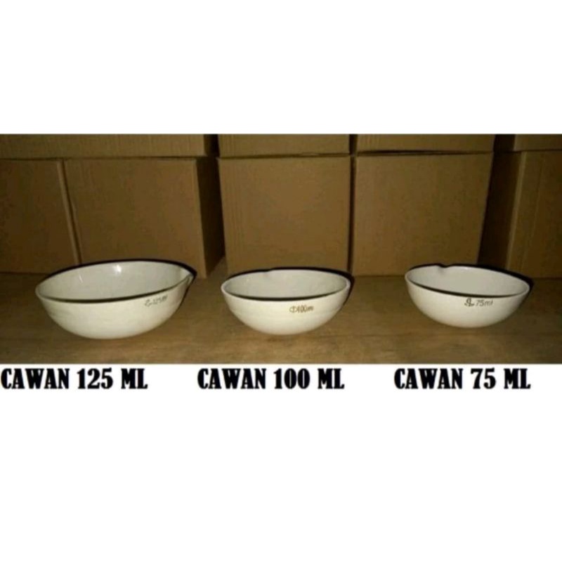 Jual Cawan Porselin/Cawan Penguap 50ml,60ml,75ml,100ml,125ml | Shopee ...
