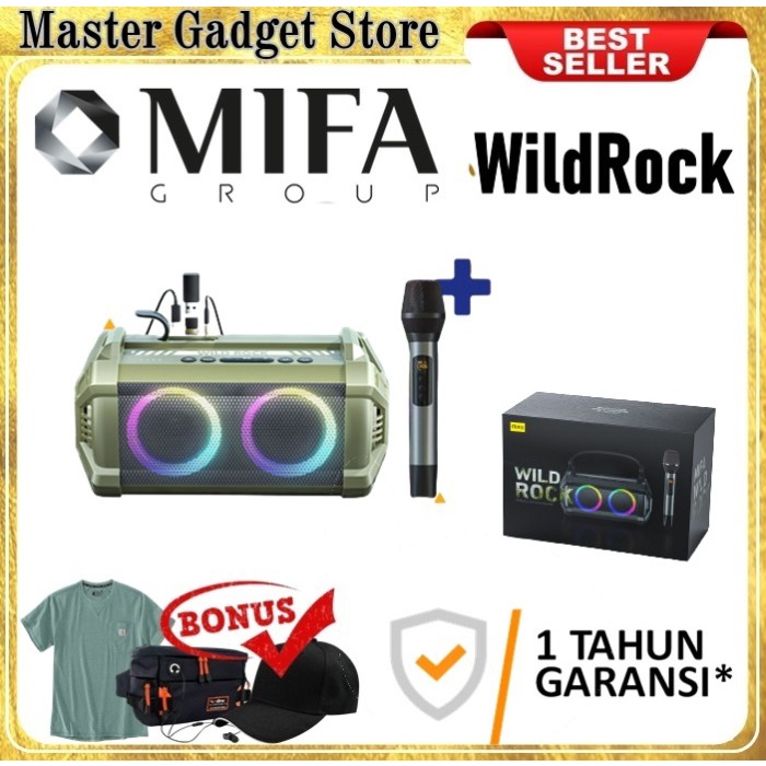 Jual Promo Mifa Wildrock Portable Karaoke Party Speaker With Wireless ...