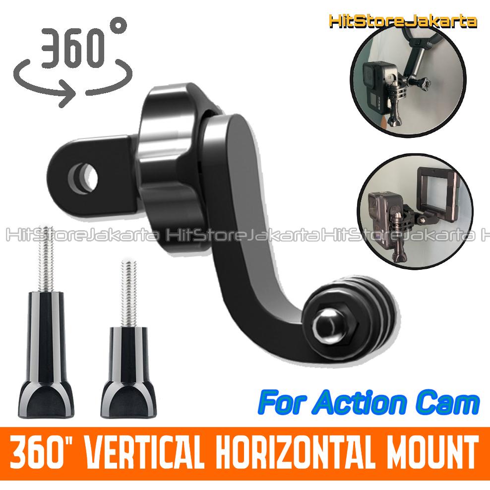 Jual Promo Vertical Horizontal Mount 360 For Gopro Insta360 Akaso Osmo ...