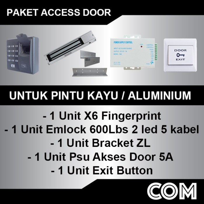 Jual Paket X6 Fingerprint / Paket Akses Door X6 RFID Door Access
